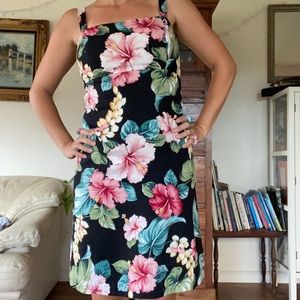Hawaiian aloha tiki pin up small bodycon dress